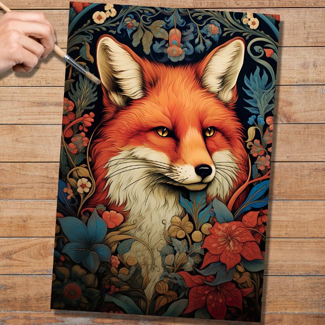 Fox in Tapestry 2 Decoupage Paper Seidenpapier (Von Creator hochgeladen)