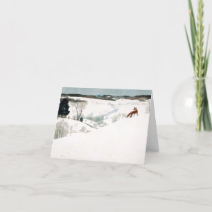 Fox in the Snow, 1935 by Newell Convers Wyeth Dankeskarte