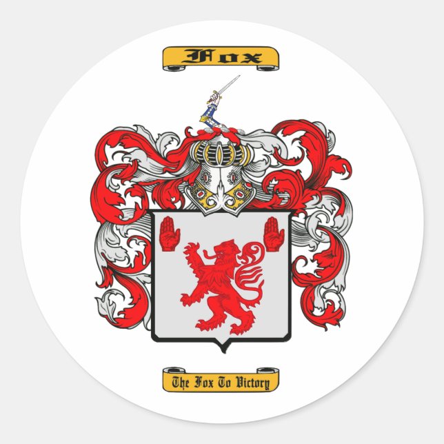 Fox (irisch) runder aufkleber (Vorderseite)