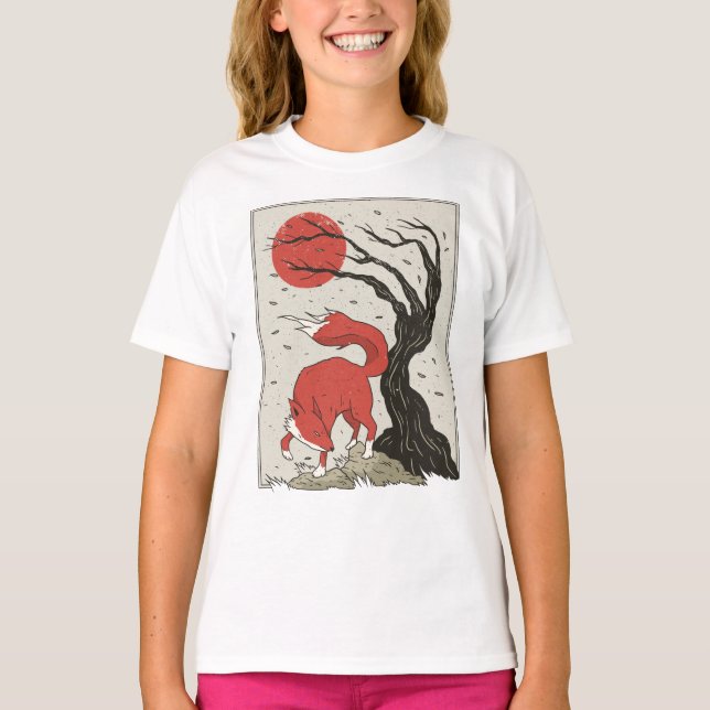 Fox Japanese Art T-Shirt (Vorderseite)