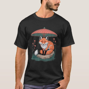 Fox Japanisch Yokai Kitsune Spirit Mythisches Volk T-Shirt