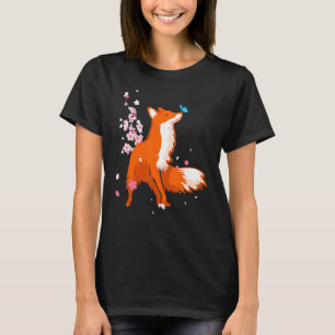 Fox japanische Kultur Kirry Blossom Frauen Männer T-Shirt