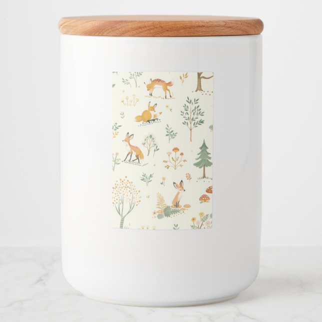 "Fox Jar of Whimsy" Lebensmitteletikett (Vorderseite)