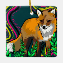 Fox Keramik Ornament
