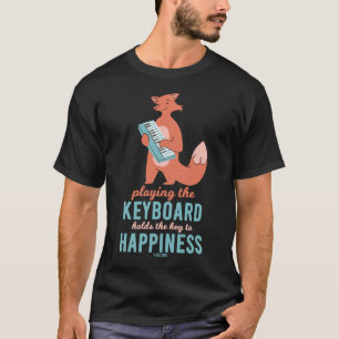 Fox Keyboard forest animal musiinstrument T-Shirt