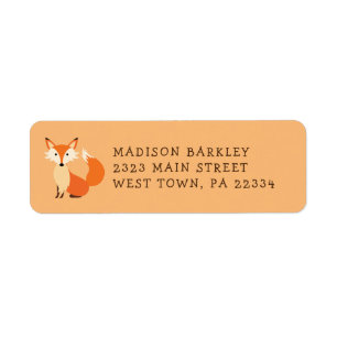 Fox Kid Niedlich Woodland Animal Return Address La