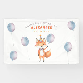 Fox Kindergeburtstag Party Banner