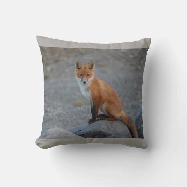fox Kissen, Fuchs-Wurfskissen, Fuchsgeschenk Kissen (Vorderseite)