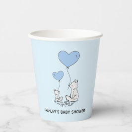 Fox Kit Herzblasen Design Paper Cups Pappbecher
