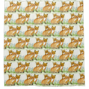 Fox Kits Duschvorhang