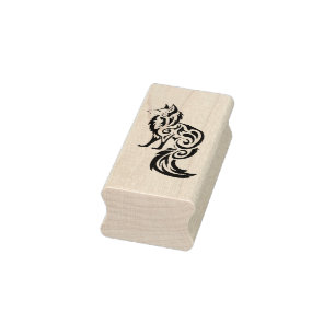 Fox Kitsune Stammes- Gummistempel