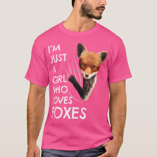 Fox Ladys Girls Animal Lovers Fox T-Shirt