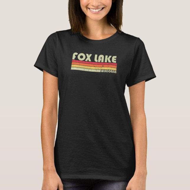 Fox Lake Wisconsin Fishing Camping Summer T-Shirt (Vorderseite)
