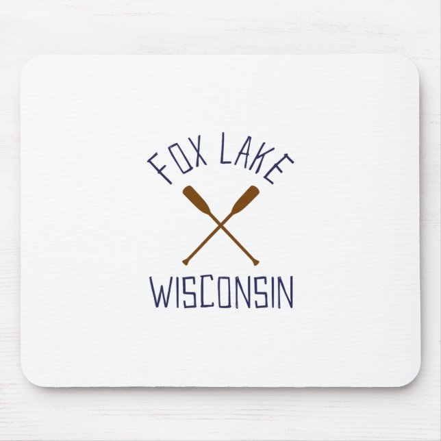 Fox Lake Wisconsin Outdoor-Vintage  Mousepad (Vorne)