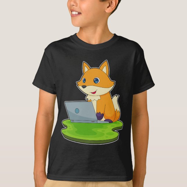 Fox Laptop T-Shirt (Vorderseite)