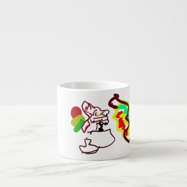 Fox Latte Fun Herbst Style Espressotasse (Vorderseite)