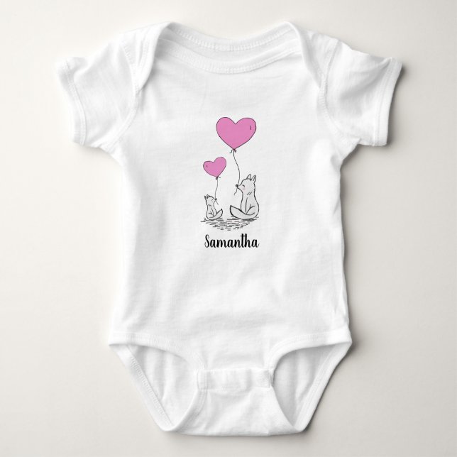 Fox Liebe Design Baby Shirt Bodysuit (Vorderseite)