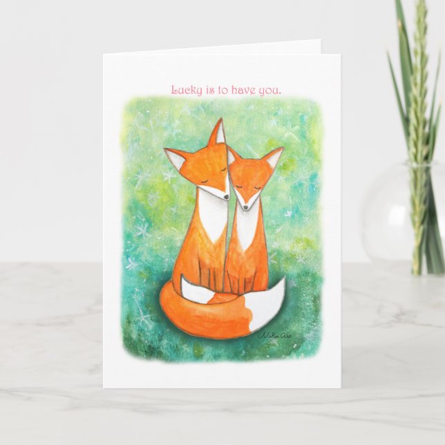 Fox Liebe Veilenstein, Jubiläumsgeschenk Karte (Vorderseite)