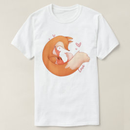 Fox-Mama und Baby-T - Shirt