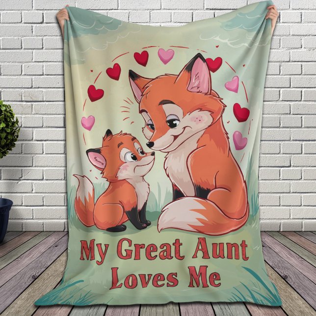 Fox meine große Tante-Liebe Fleecedecke (Von Creator hochgeladen)
