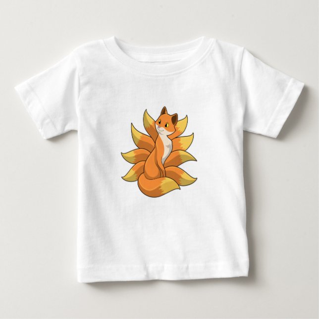 Fox mit 9 Fox-Schwänzen Baby T-shirt (Vorderseite)