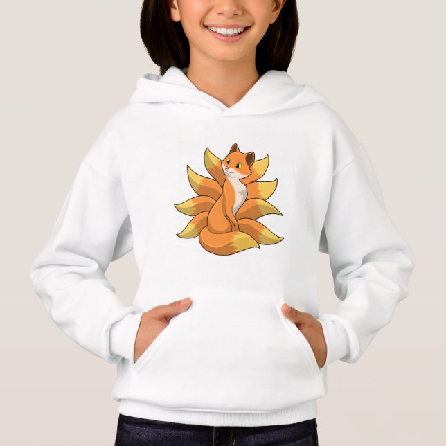 Fox mit 9 Fox-Schwänzen Hoodie (Vorderseite)