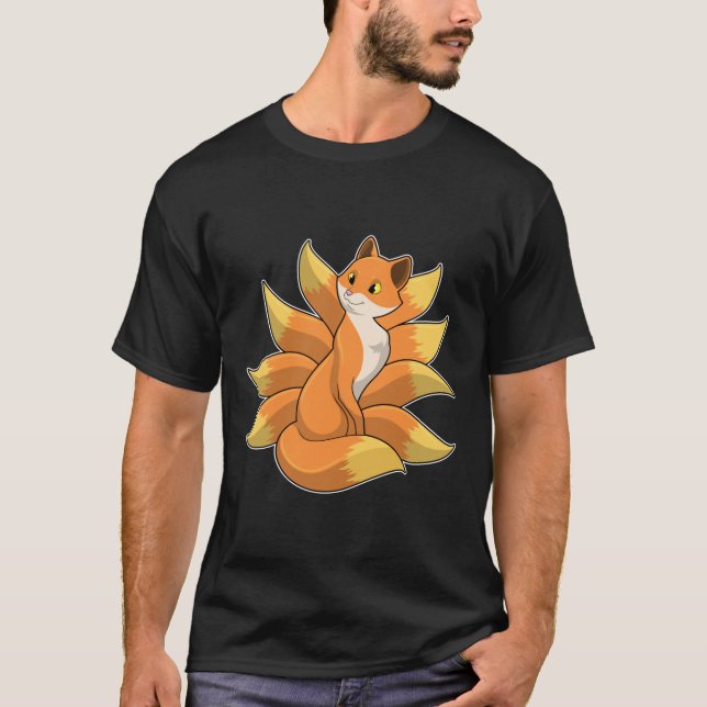 Fox mit 9 Fox-Schwänzen T-Shirt (Vorderseite)