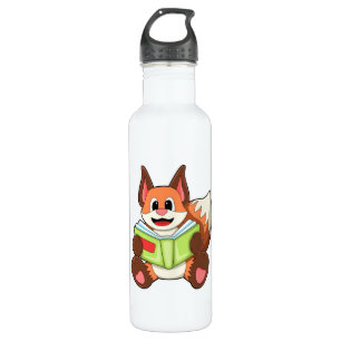 Fox mit Buch Edelstahlflasche