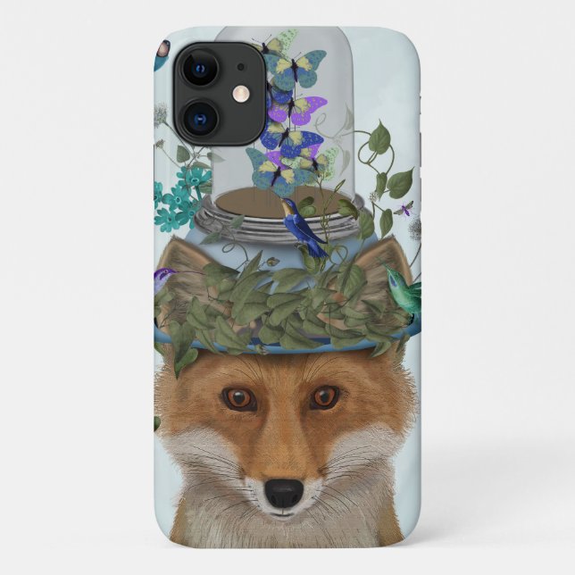 Fox mit Butterfly Bell Jar Case-Mate iPhone Hülle (Rückseite)