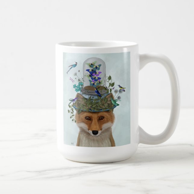Fox mit Butterfly Bell Jar Kaffeetasse (Rechts)