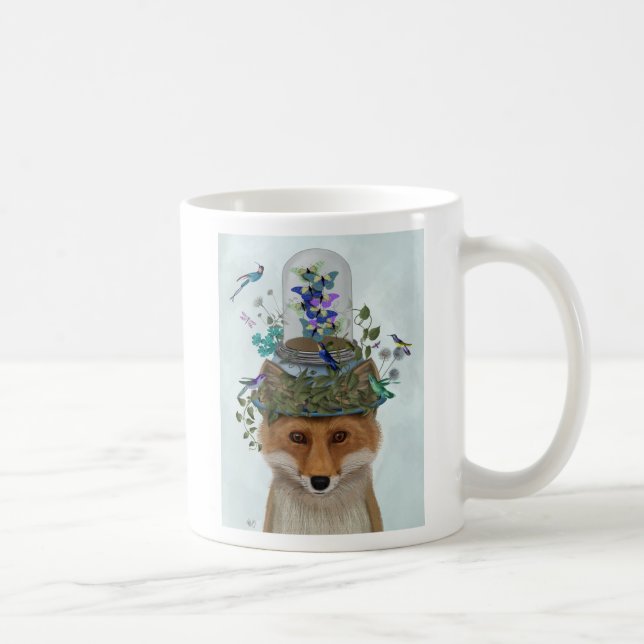 Fox mit Butterfly Bell Jar Kaffeetasse (Rechts)
