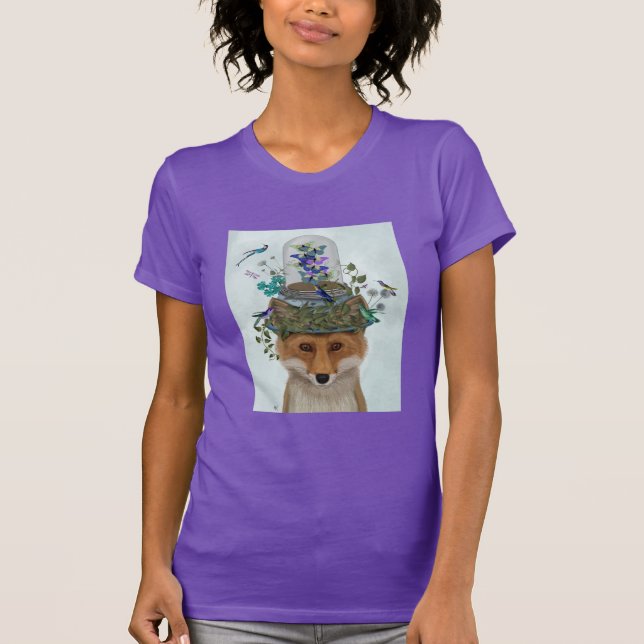 Fox mit Butterfly Bell Jar T-Shirt (Vorderseite)