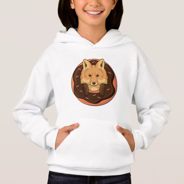 Fox mit Donut Hoodie (Vorderseite)