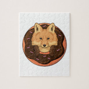 Fox mit Donut Puzzle