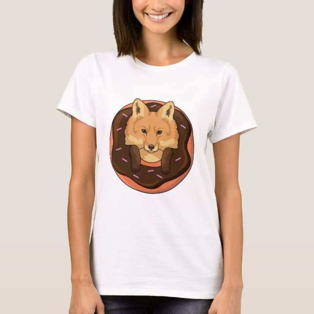 Fox mit Donut T-Shirt (Vorderseite)
