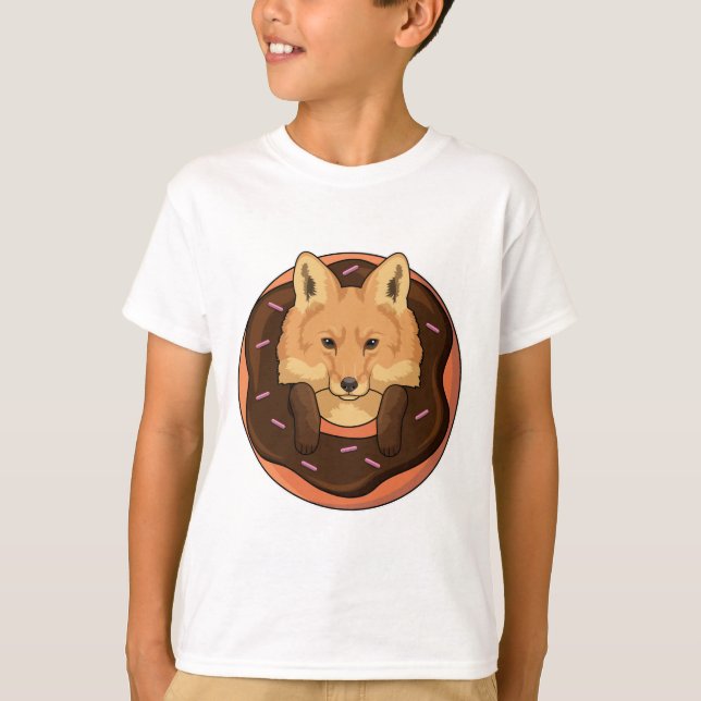 Fox mit Donut T-Shirt (Vorderseite)