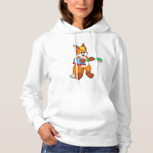 Fox mit Handtuch und Brush Hoodie