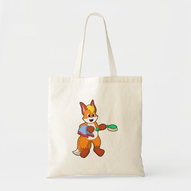 Fox mit Handtuch und Brush Tragetasche (Vorne)