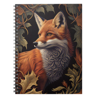 Fox mit Herbstleaves | Elegante Tierart Notizblock