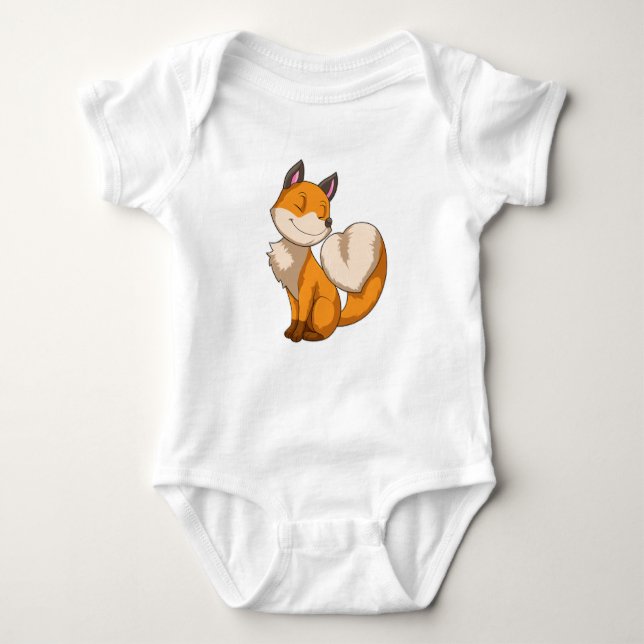 Fox mit Herz Baby Strampler (Vorderseite)
