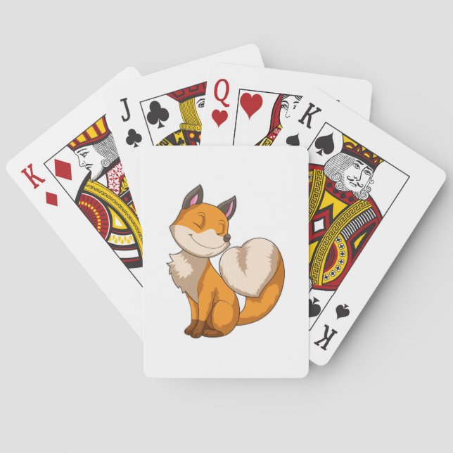 Fox mit Herz Spielkarten (Rückseite)