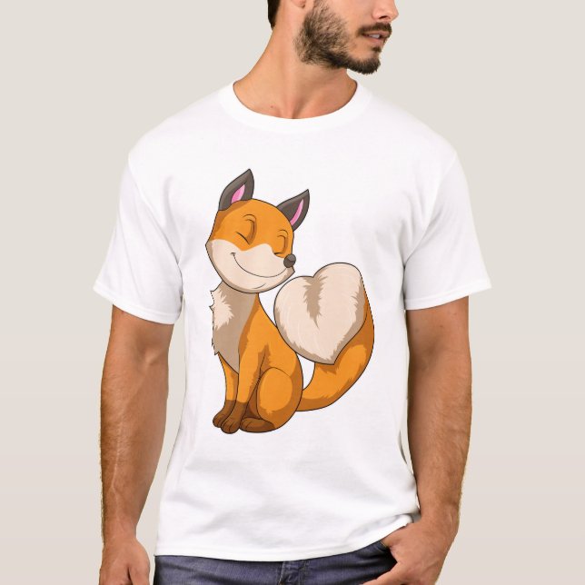 Fox mit Herz T-Shirt (Vorderseite)