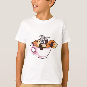 Fox mit Kaffee-Cup T-Shirt