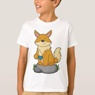 Fox mit Kaffeetasse T-Shirt