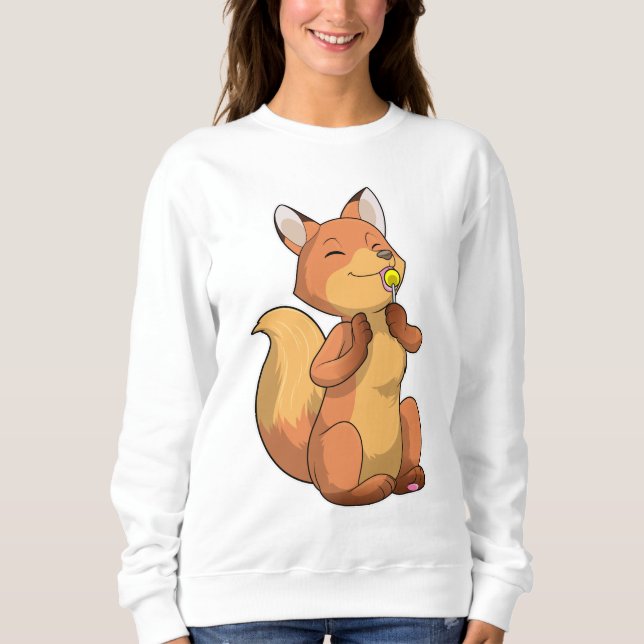 Fox mit Lollipop Sweatshirt (Vorderseite)