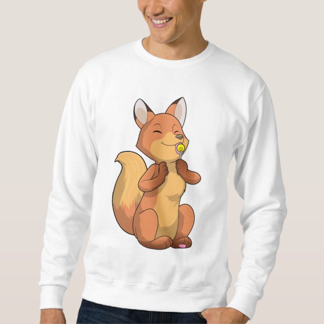 Fox mit Lollipop Sweatshirt (Vorderseite)