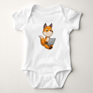 Fox mit Notebook Baby Strampler