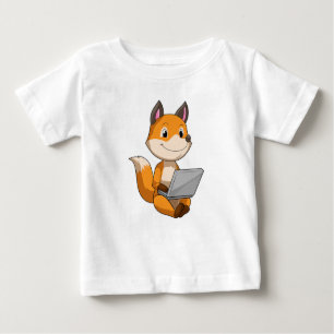 Fox mit Notebook Baby T-shirt