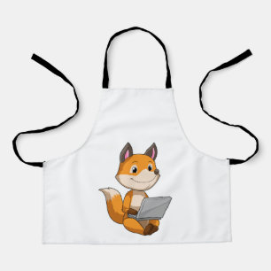 Fox mit Notebook Schürze