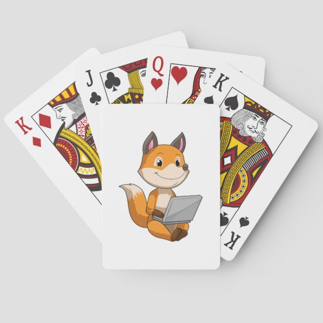 Fox mit Notebook Spielkarten (Rückseite)